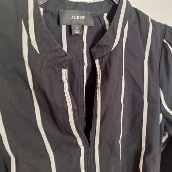 J. Crew Cinched-waist cotton poplin midi dress in stripe sz S - Picture 5 of 11